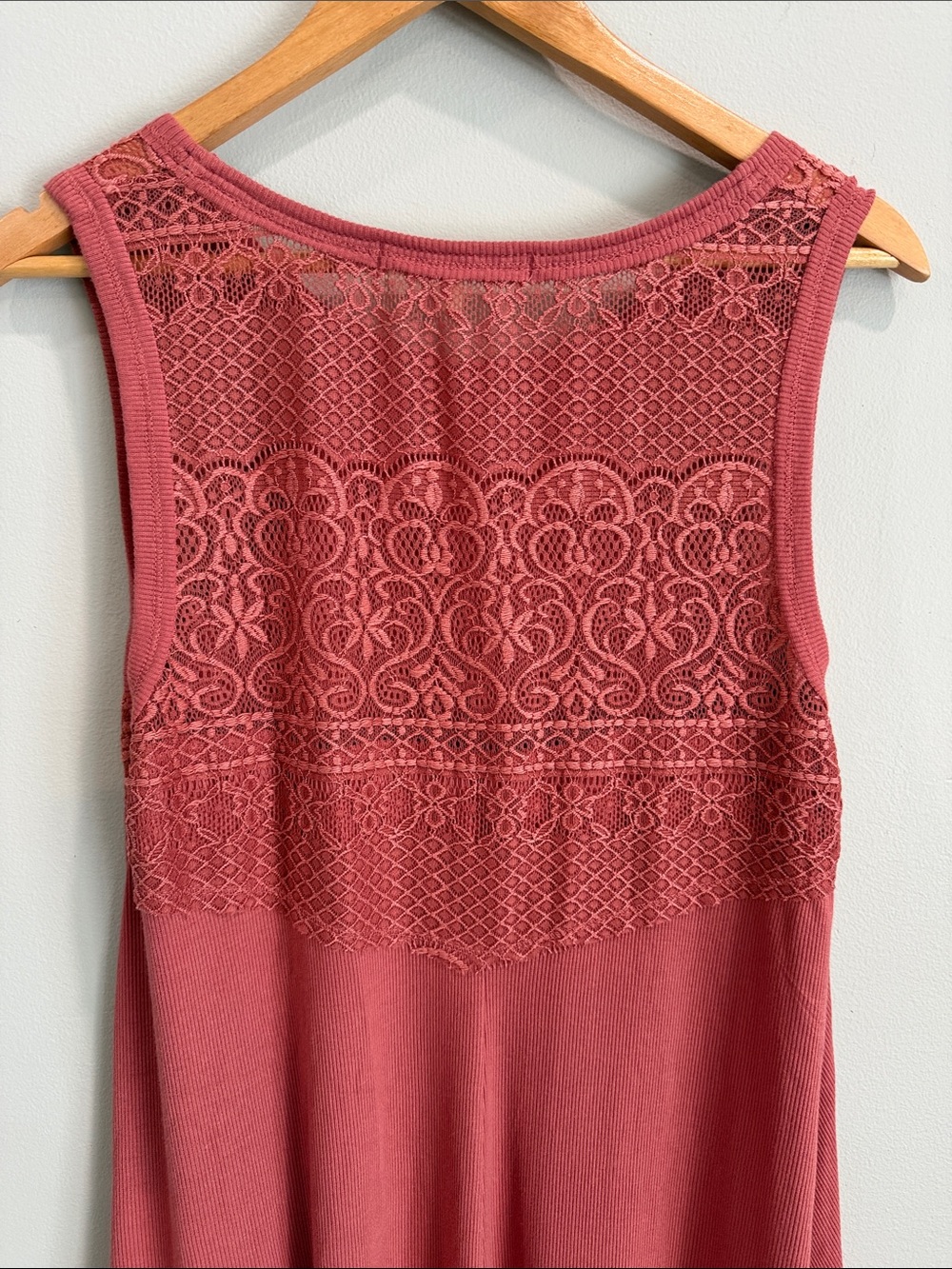 Rewind Rose‎  Lace-Shoulder Tank Top - Picture 6 of 8